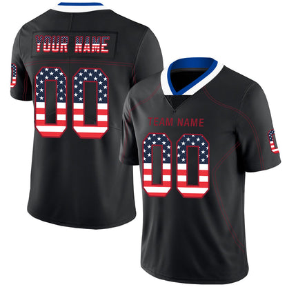 Custom NY.Jets Stitched American Football Jerseys Personalize Birthday Gifts Black Jersey - Main View