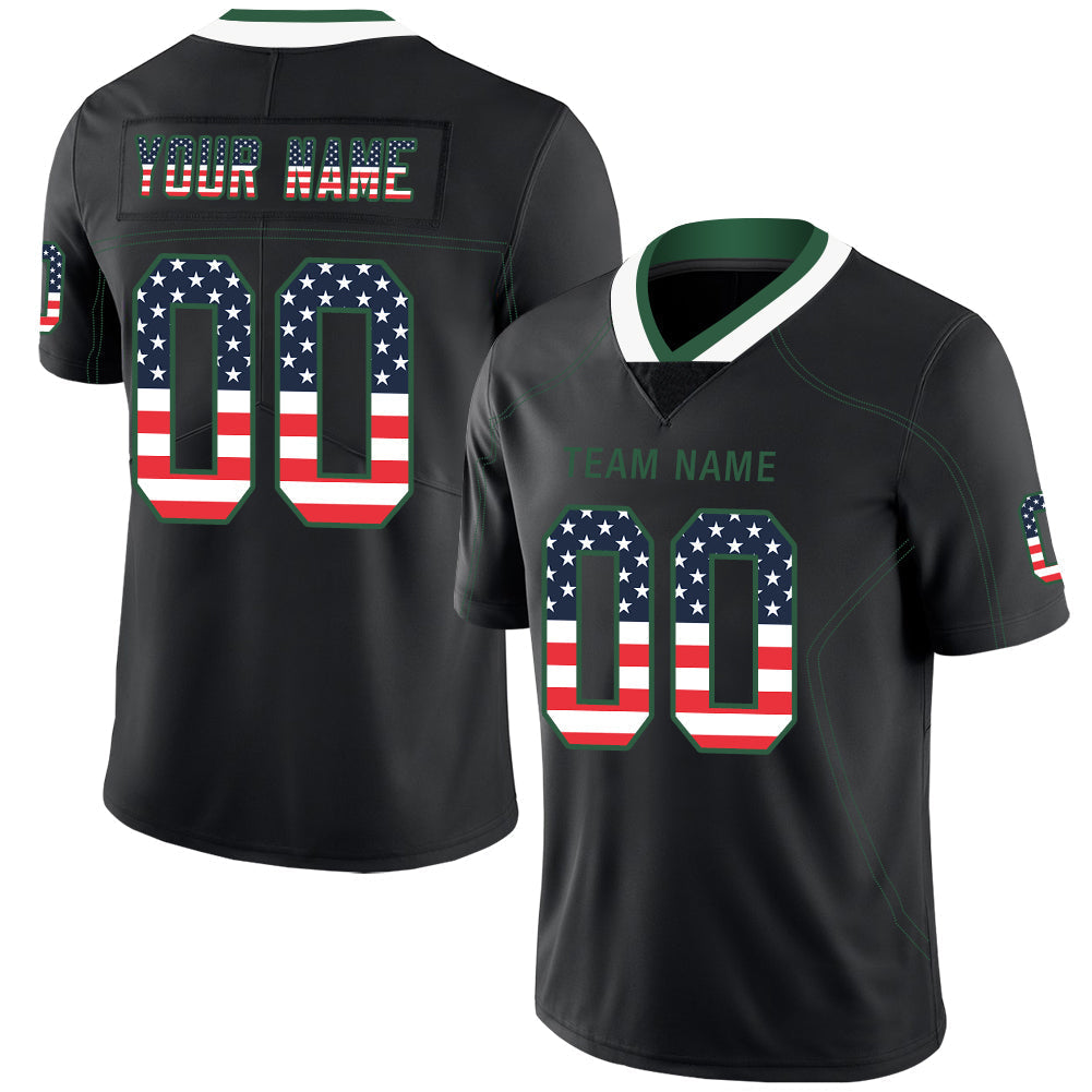 Custom NY.Jets Stitched American Football Jerseys Personalize Birthday Gifts Black Jersey - Main View