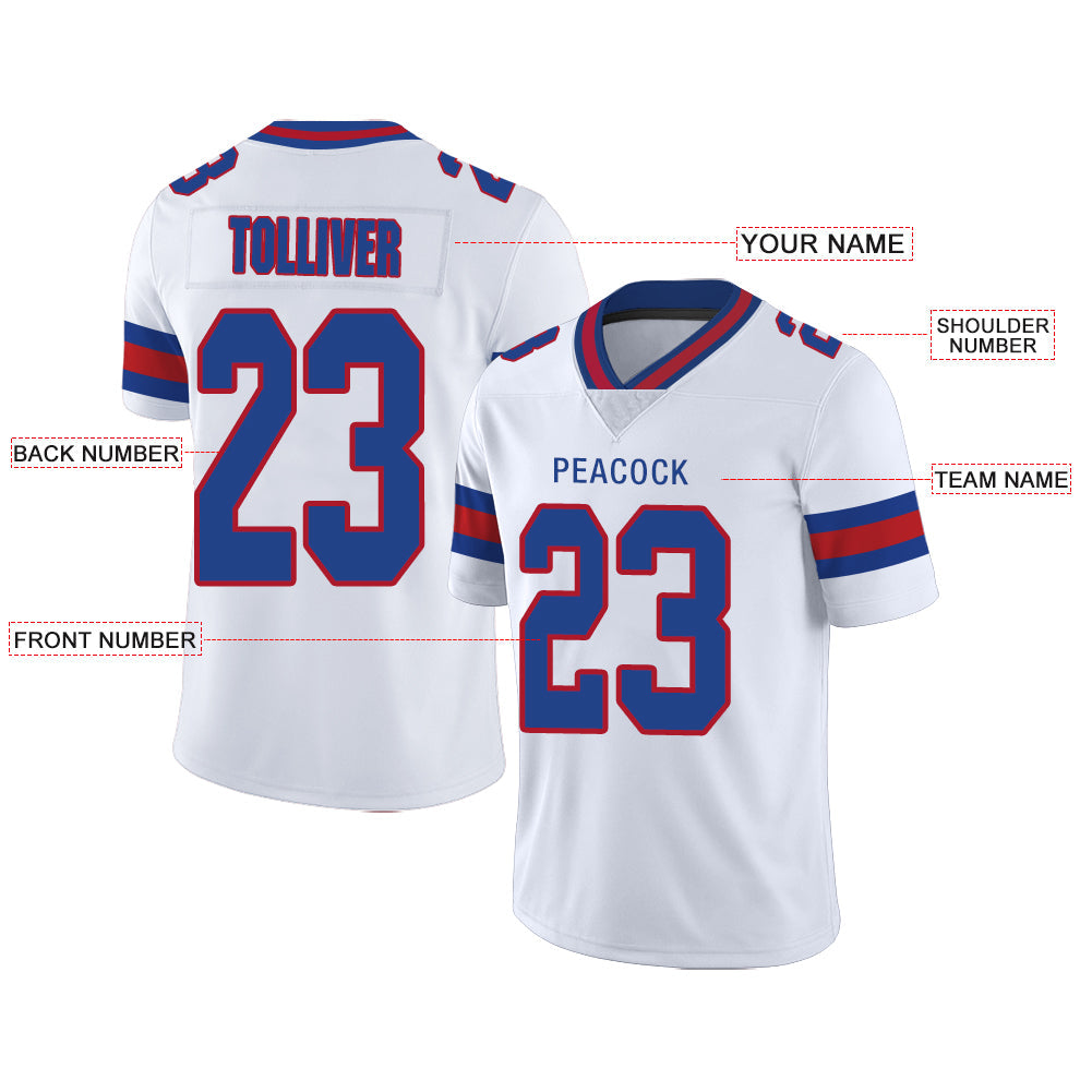 Custom NY.Jets Stitched American Football Jerseys Personalize Birthday Gifts White Jersey view 2