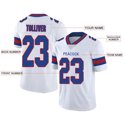 Custom NY.Jets Stitched American Football Jerseys Personalize Birthday Gifts White Jersey view 2