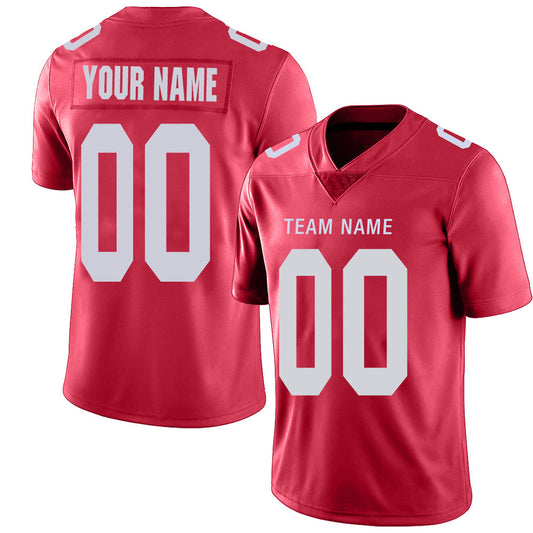 Custom NY.Jets Stitched American Football Jerseys Personalize Birthday Gifts Red Jersey - Main View