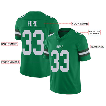 Custom NY.Jets Stitched American Football Jerseys Personalize Birthday Gifts Green Jersey view 2