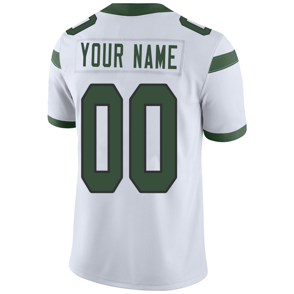 Custom NY.Jets Stitched American Football Jerseys Personalize Birthday Gifts White Jersey view 3