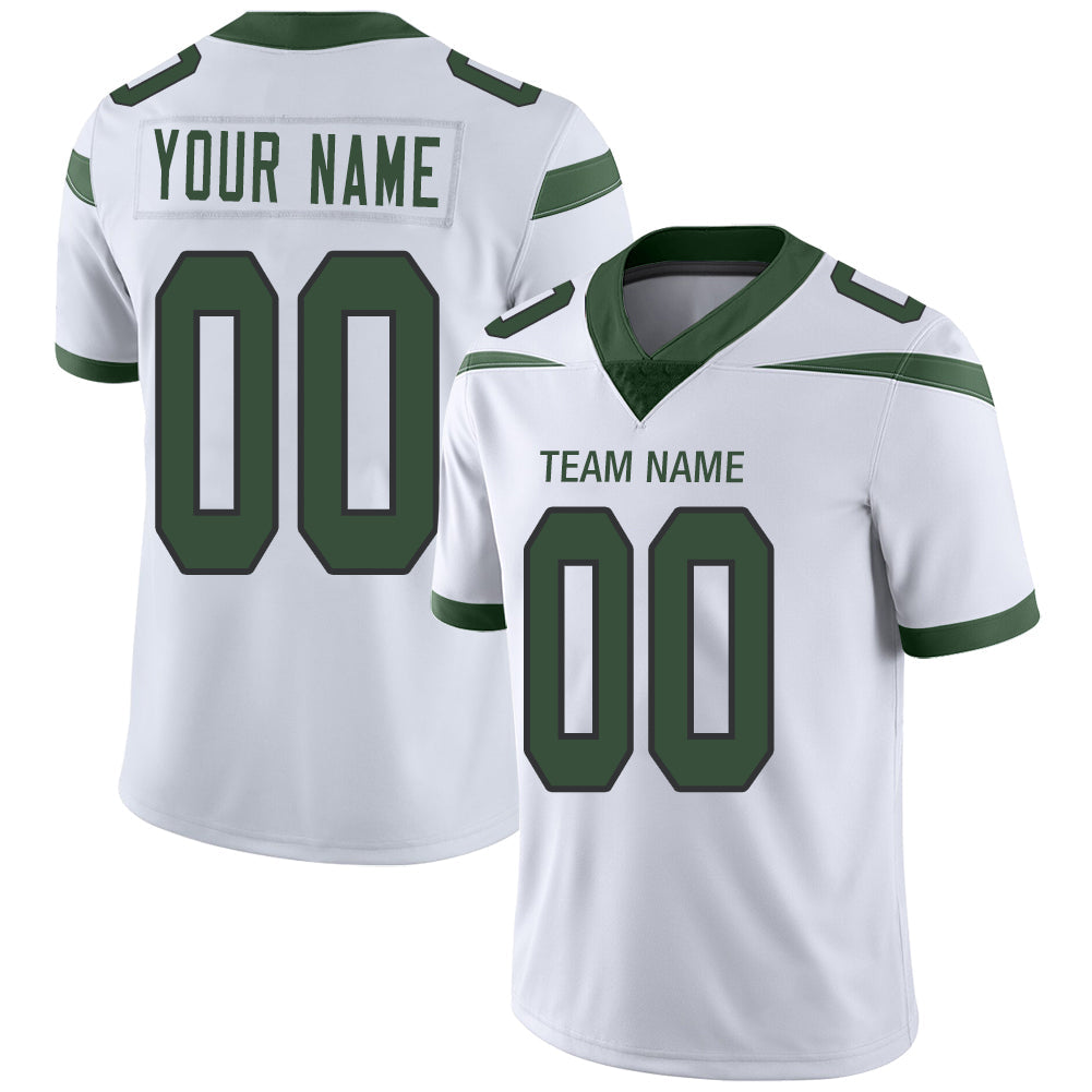 Custom NY.Jets Stitched American Football Jerseys Personalize Birthday Gifts White Jersey - Main View