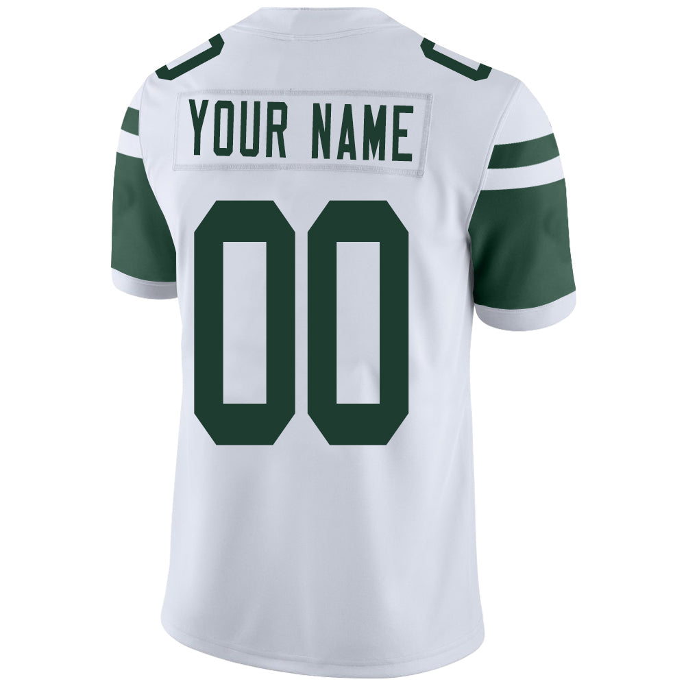 Custom NY.Jets Stitched American Football Jerseys Personalize Birthday Gifts White Jersey view 3