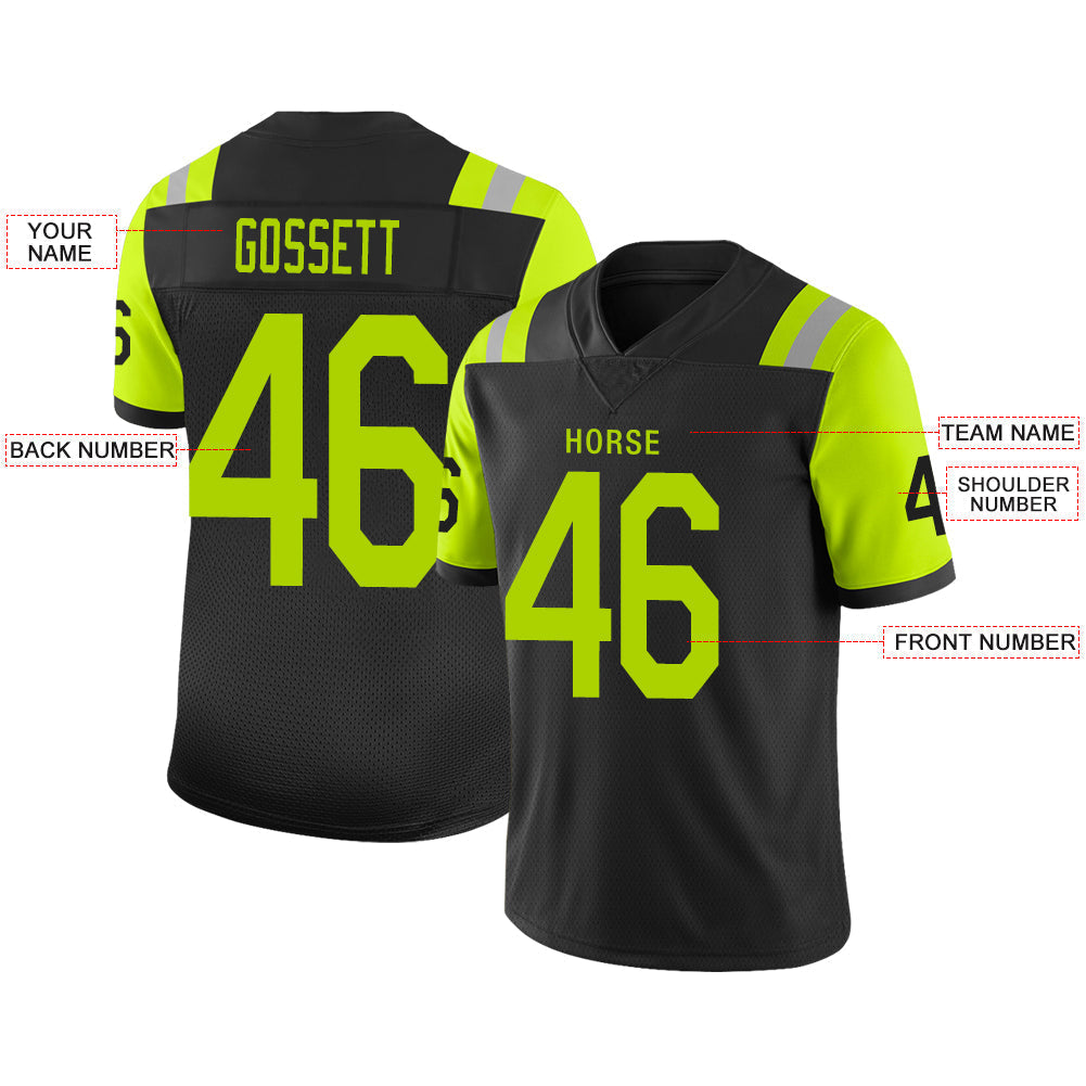 Custom NY.Jets Stitched American Football Jerseys Personalize Birthday Gifts Black Jersey view 2