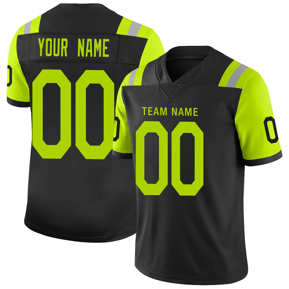Custom NY.Jets Stitched American Football Jerseys Personalize Birthday Gifts Black Jersey - Main View