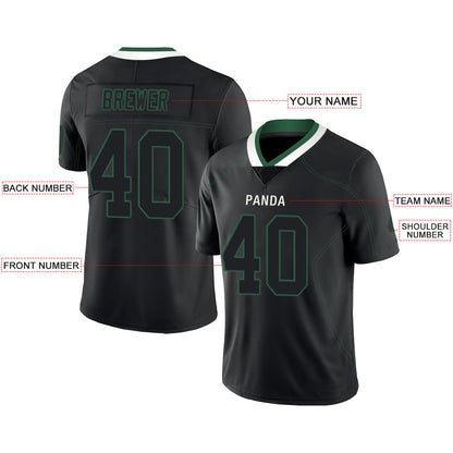Custom NY.Jets Stitched American Football Jerseys Personalize Birthday Gifts Black Jersey view 2