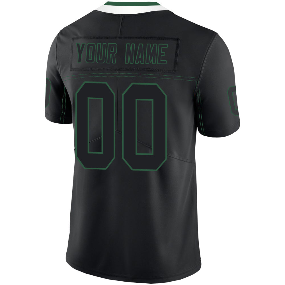 Custom NY.Jets Stitched American Football Jerseys Personalize Birthday Gifts Black Jersey view 3