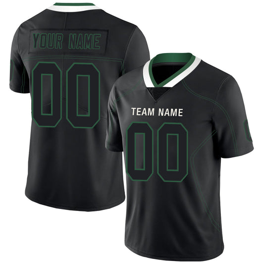 Custom NY.Jets Stitched American Football Jerseys Personalize Birthday Gifts Black Jersey - Main View