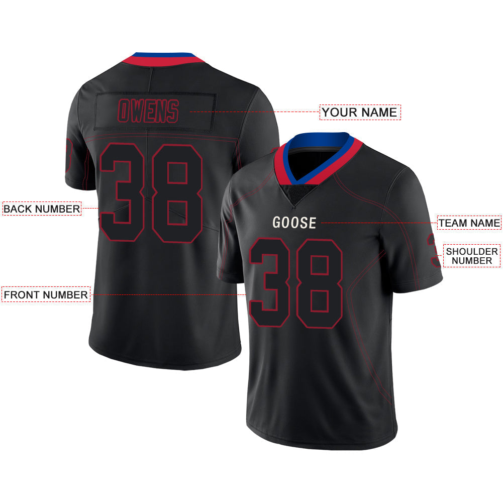 Custom NY.Jets Stitched American Jerseys Personalize Birthday Gifts Black Football Jerseys view 2