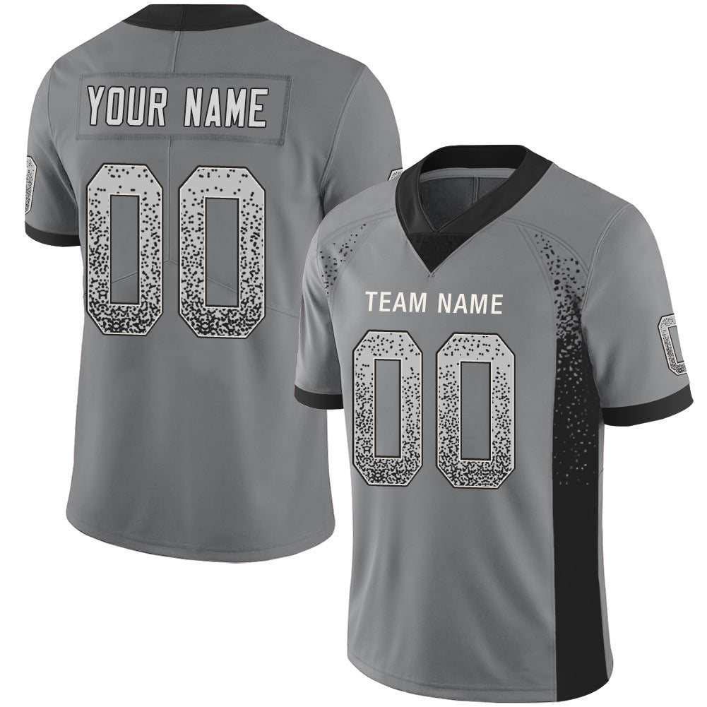 Custom L.Raiders Stitched American Football Jerseys Personalize Birthday Gifts Grey Jersey - Main View