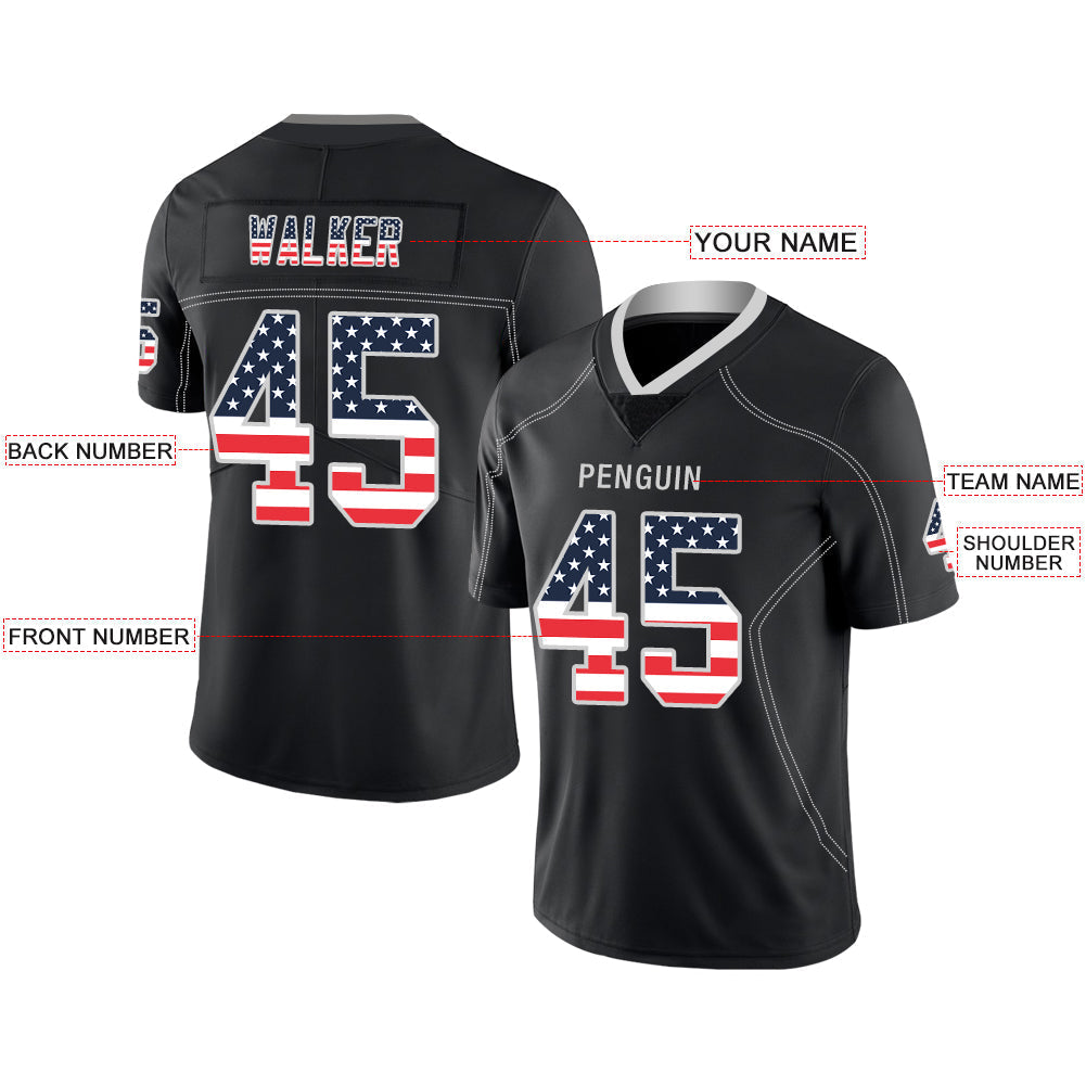 Custom L.Raiders Stitched American Football Jerseys Personalize Birthday Gifts Black Jersey view 2