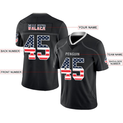 Custom L.Raiders Stitched American Football Jerseys Personalize Birthday Gifts Black Jersey view 2