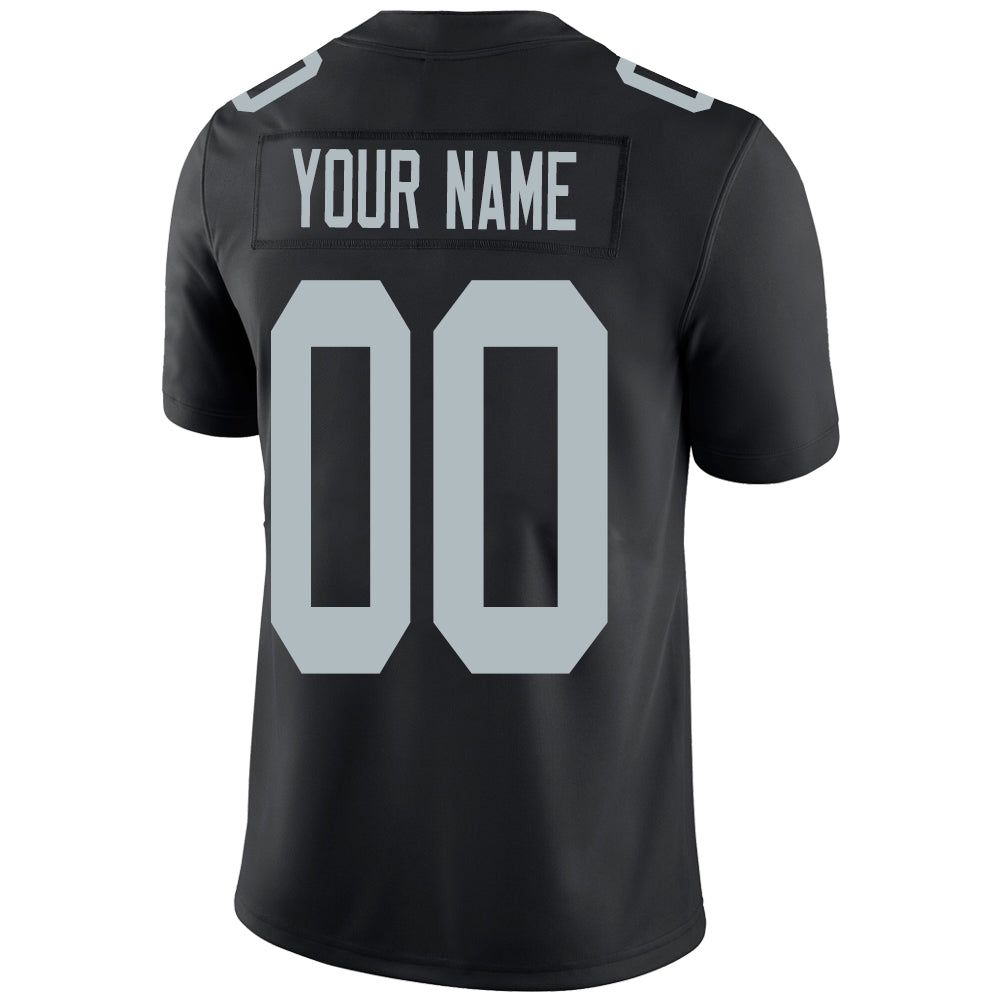 Custom L.Raiders Stitched American Football Jerseys Personalize Birthday Gifts Black Jersey view 3