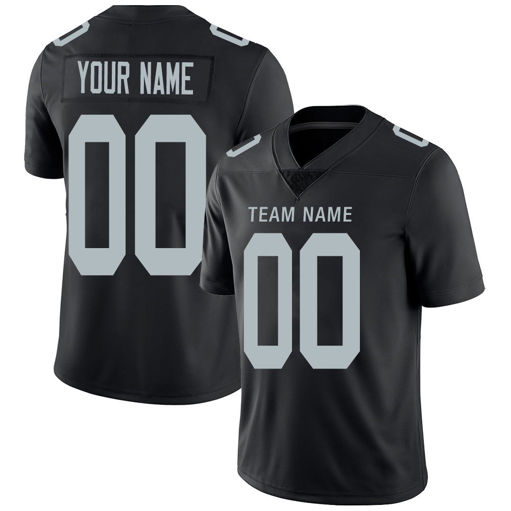 Custom L.Raiders Stitched American Football Jerseys Personalize Birthday Gifts Black Jersey - Main View