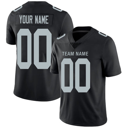 Custom L.Raiders Stitched American Football Jerseys Personalize Birthday Gifts Black Jersey - Main View