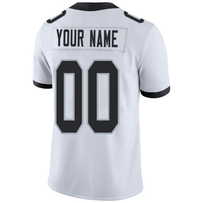 Custom L.Raiders Stitched American Football Jerseys Personalize Birthday Gifts White Jersey view 3