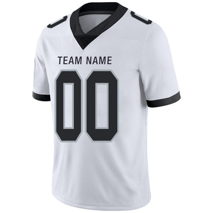 Custom L.Raiders Stitched American Football Jerseys Personalize Birthday Gifts White Jersey view 4