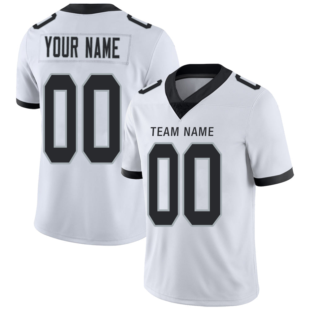 Custom L.Raiders Stitched American Football Jerseys Personalize Birthday Gifts White Jersey - Main View