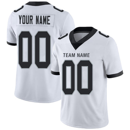 Custom L.Raiders Stitched American Football Jerseys Personalize Birthday Gifts White Jersey - Main View