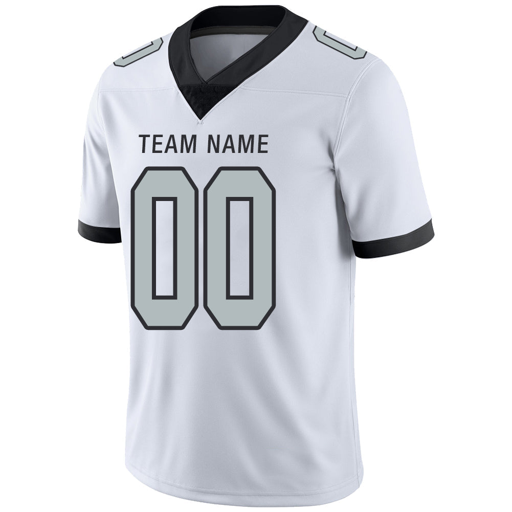 Custom L.Raiders Stitched American Football Jerseys Personalize Birthday Gifts White Jersey view 4