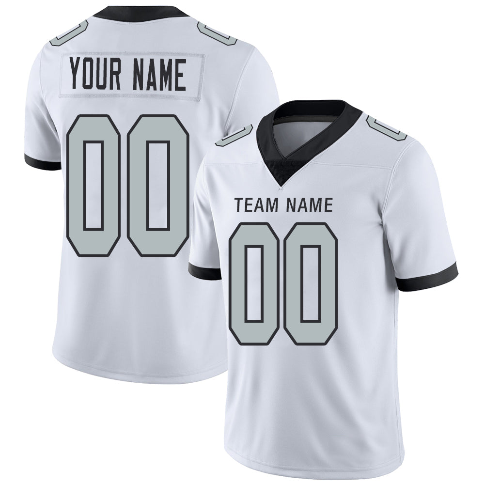 Custom L.Raiders Stitched American Football Jerseys Personalize Birthday Gifts White Jersey - Main View