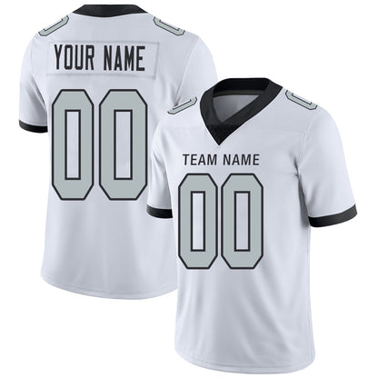 Custom L.Raiders Stitched American Football Jerseys Personalize Birthday Gifts White Jersey - Main View