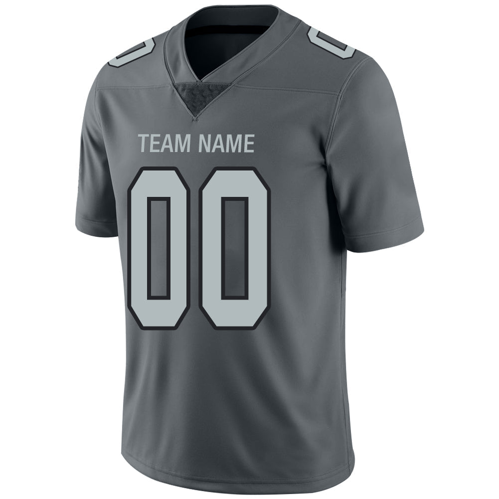Custom L.Raiders  Stitched American Football Jerseys Personalize Birthday Gifts Grey Jersey view 5