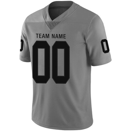 Custom L.Raiders Stitched American Football Jerseys Personalize Birthday Gifts Grey Jersey view 4