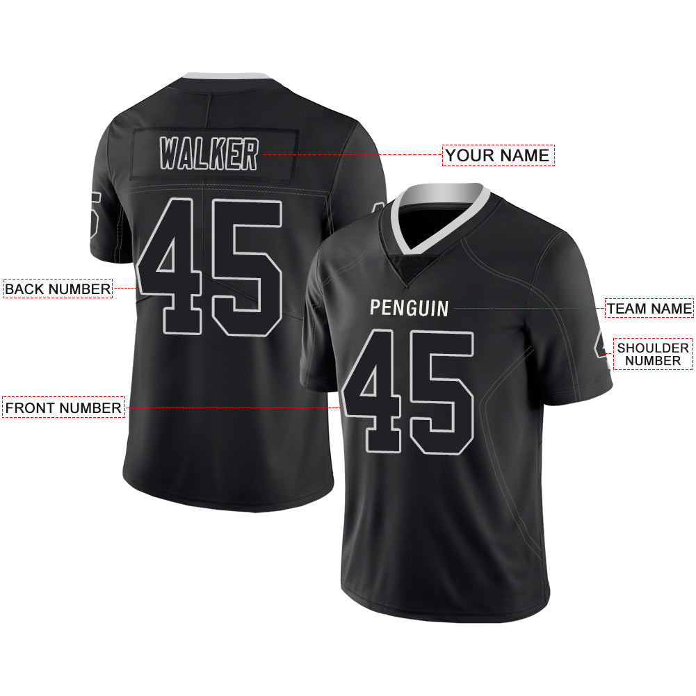 Custom L.Raiders Stitched American Football Jerseys Personalize Birthday Gifts Black Jersey view 2