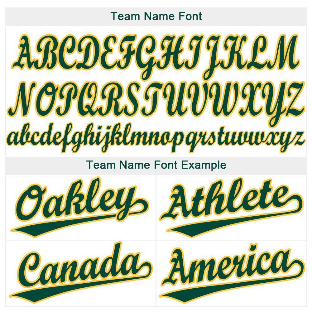Custom White Green-Gold Baseball Jersey view 5
