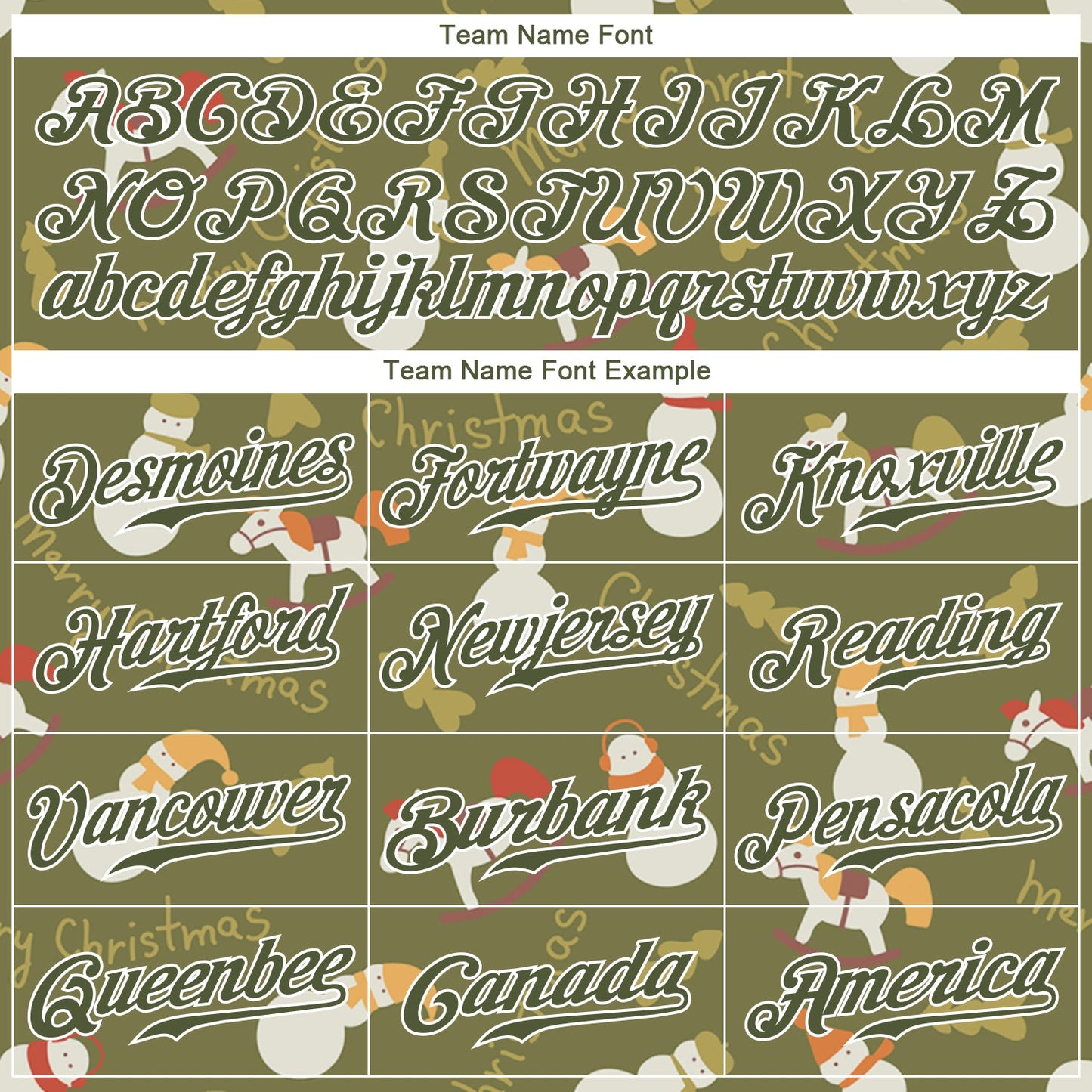 Custom Olive Olive-White Christmas 3D Authentic Salute To Service Baseball Jersey view 4