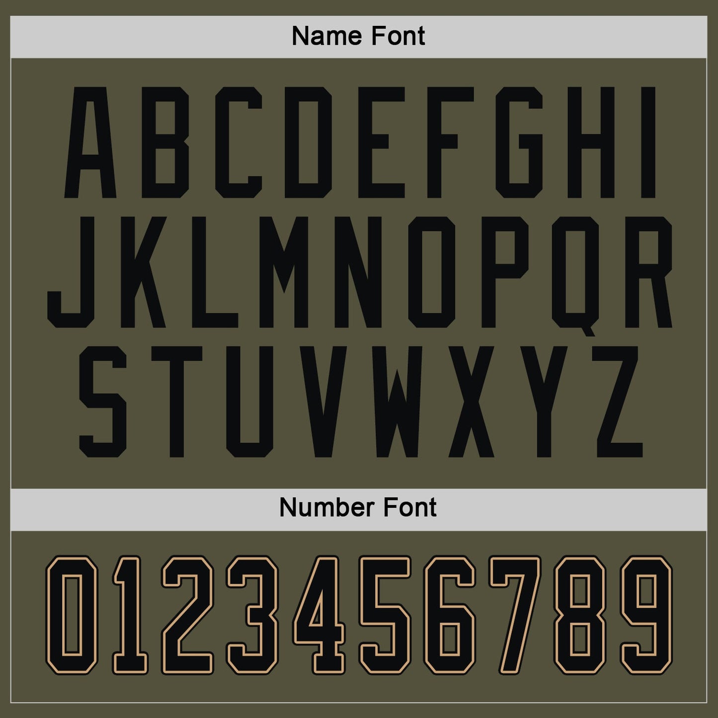 Custom Olive Black-Old Gold Salute To Service Hockey Jersey view 3