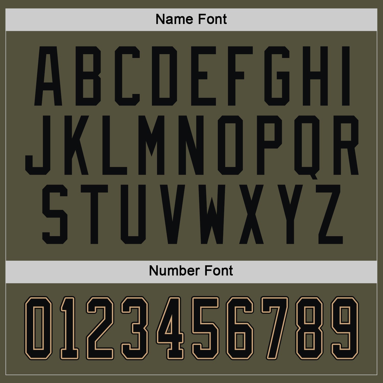 Custom Olive Black-Old Gold Salute To Service Hockey Jersey view 3