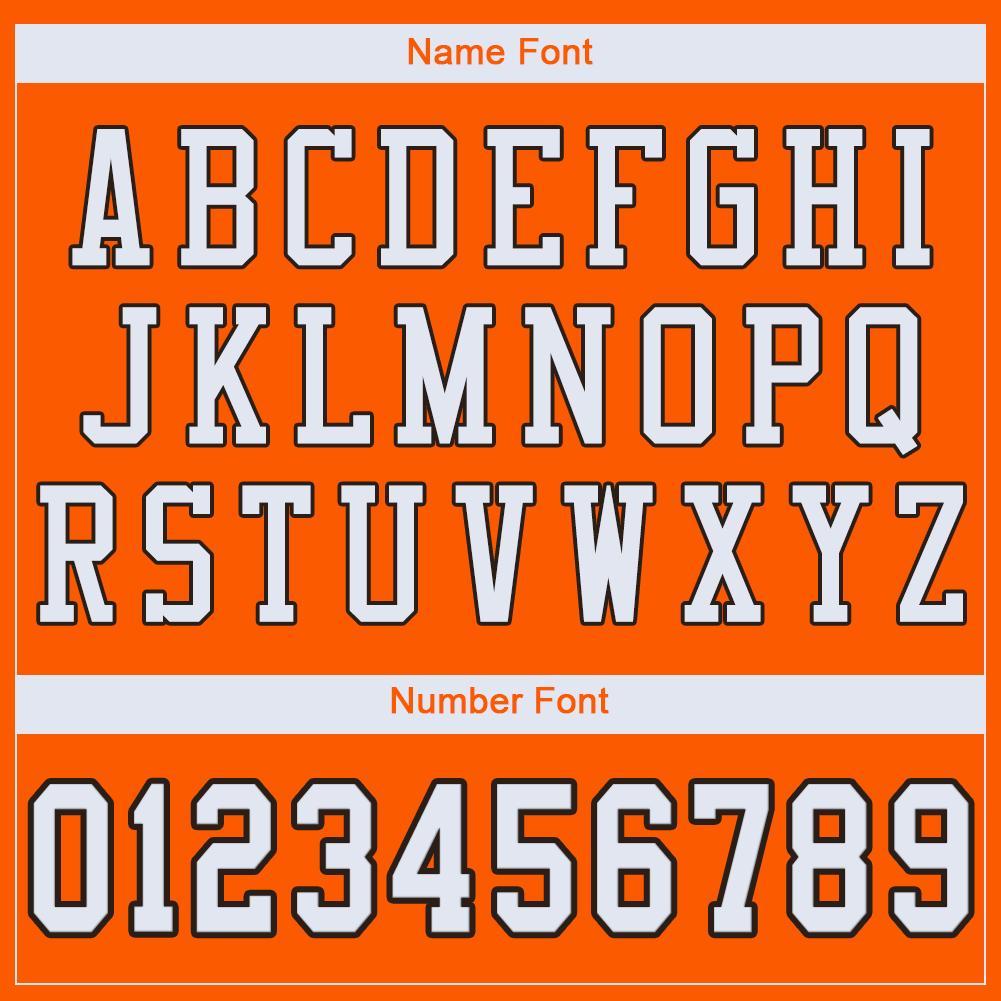 Custom Orange White-Brown Mesh Authentic Football Jersey view 5