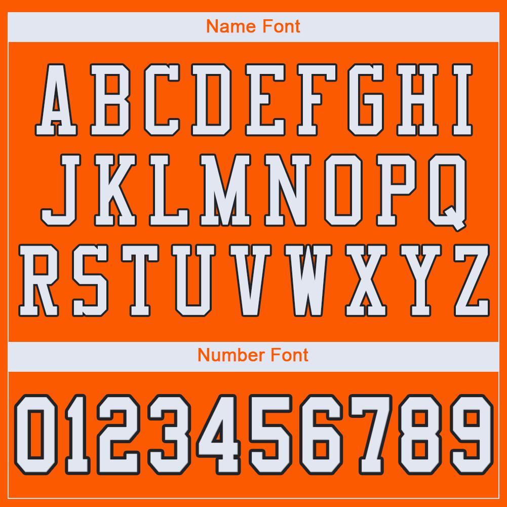 Custom Orange White-Black Mesh Authentic Football Jersey view 5