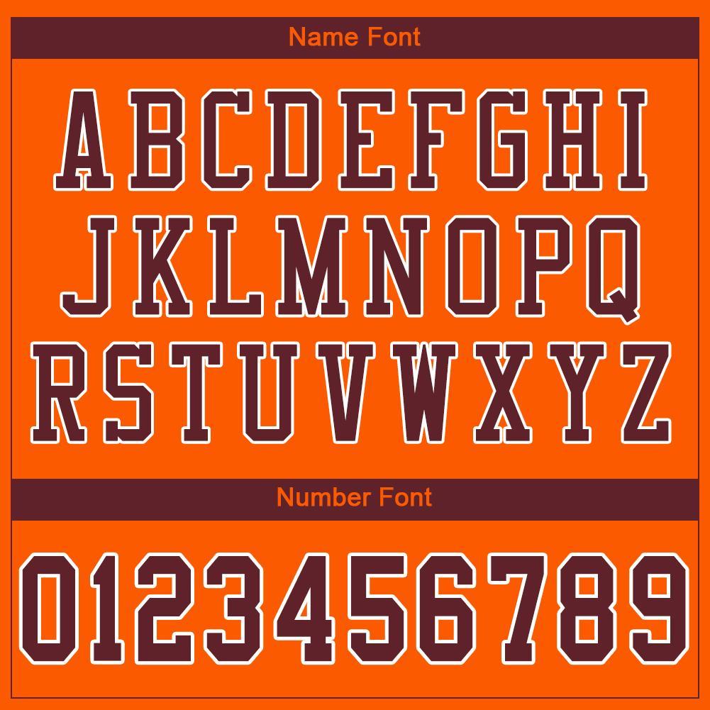Custom Orange Burgundy-White Mesh Authentic Football Jersey view 5