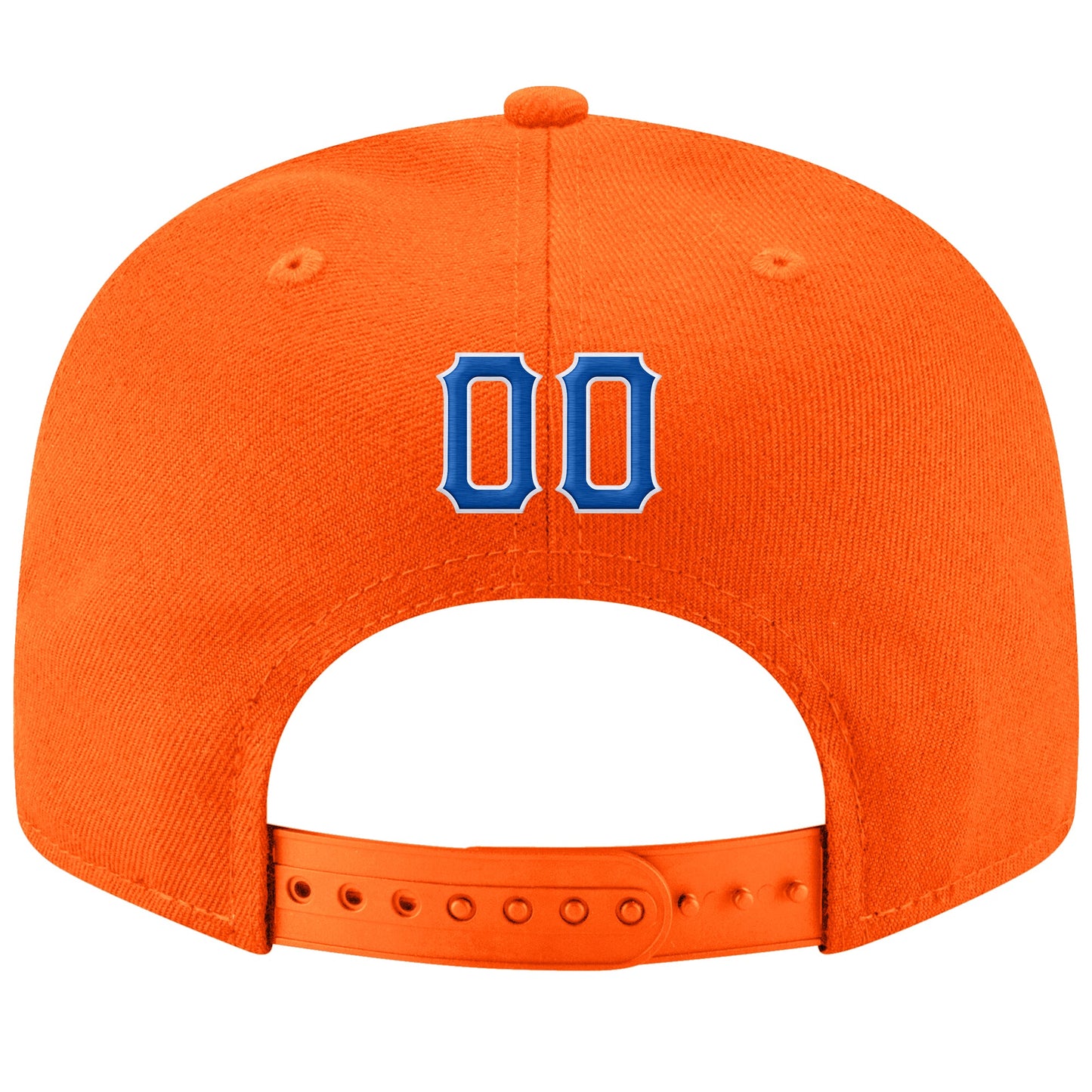 Custom Orange Royal-White Stitched Adjustable Snapback Hat view 3