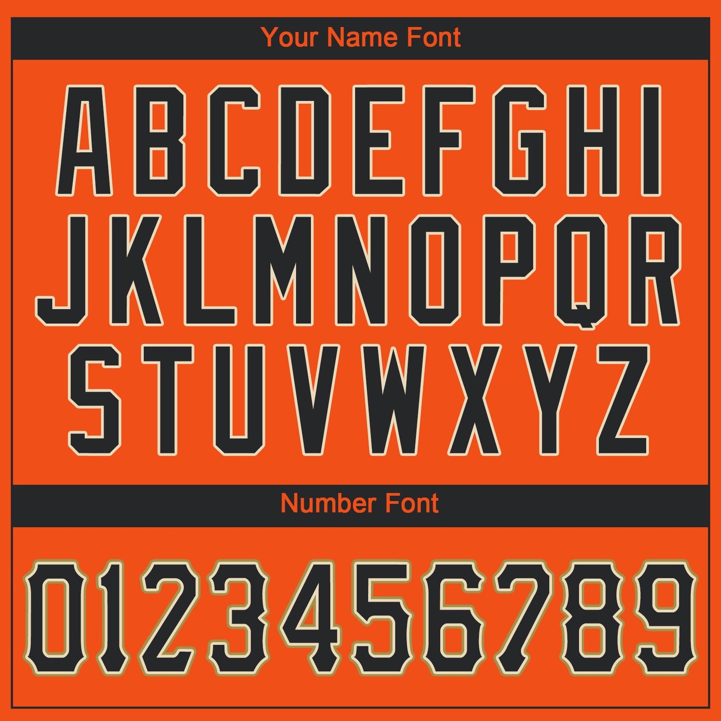 Custom Orange Black-Old Gold Performance T-Shirt view 3