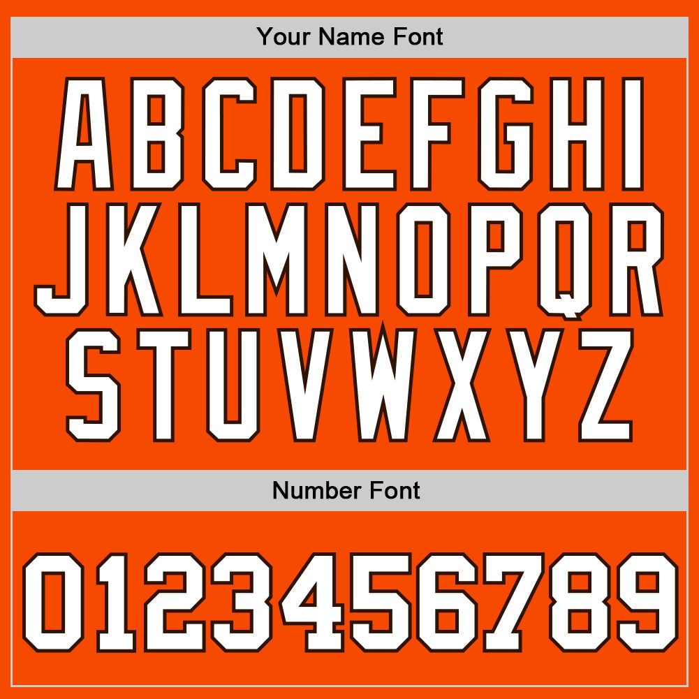 Custom Stitched Orange White-Brown Sports Pullover Sweatshirt Hoodie view 5