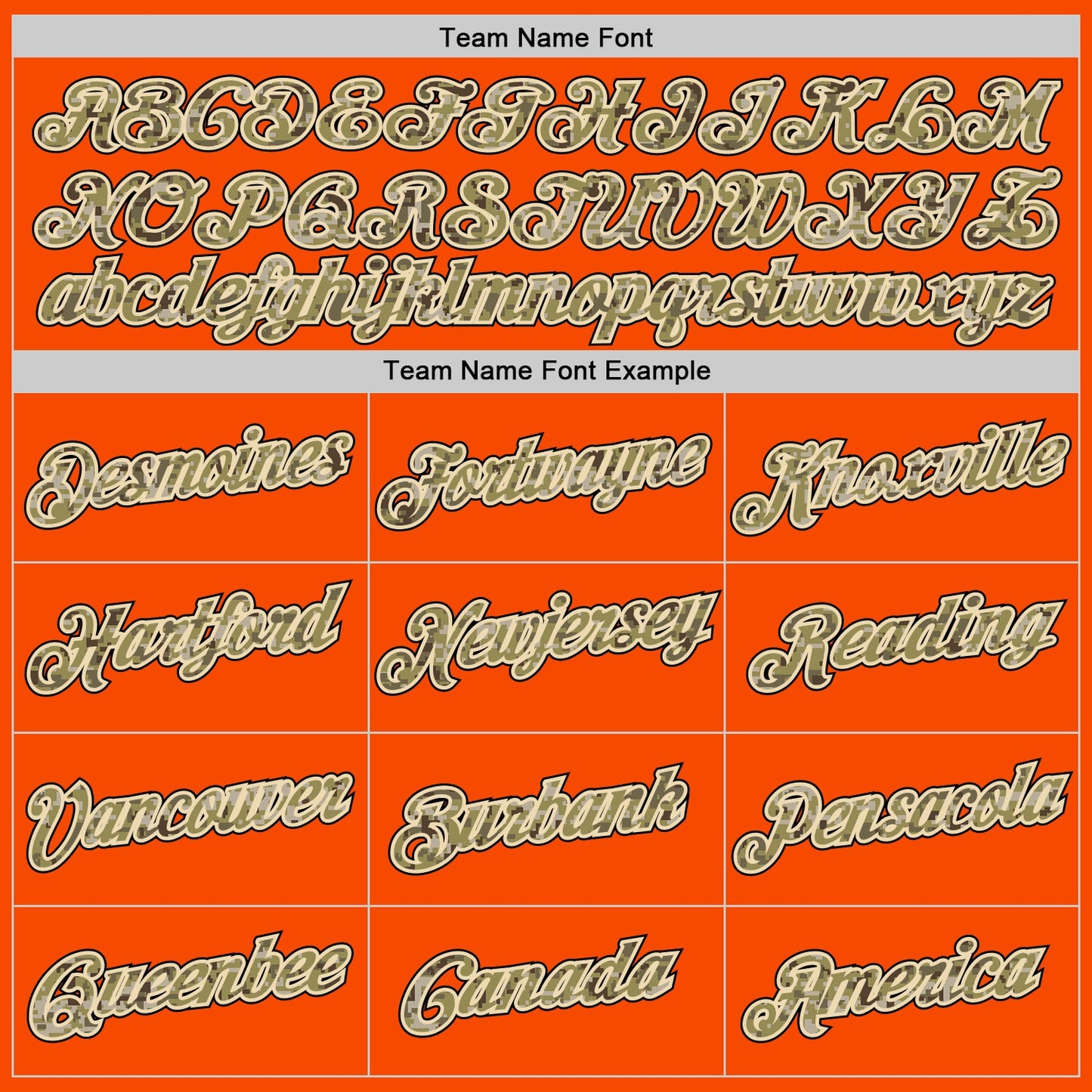 Custom Stitched Orange Camo-Cream Sports Pullover Sweatshirt Hoodie view 6