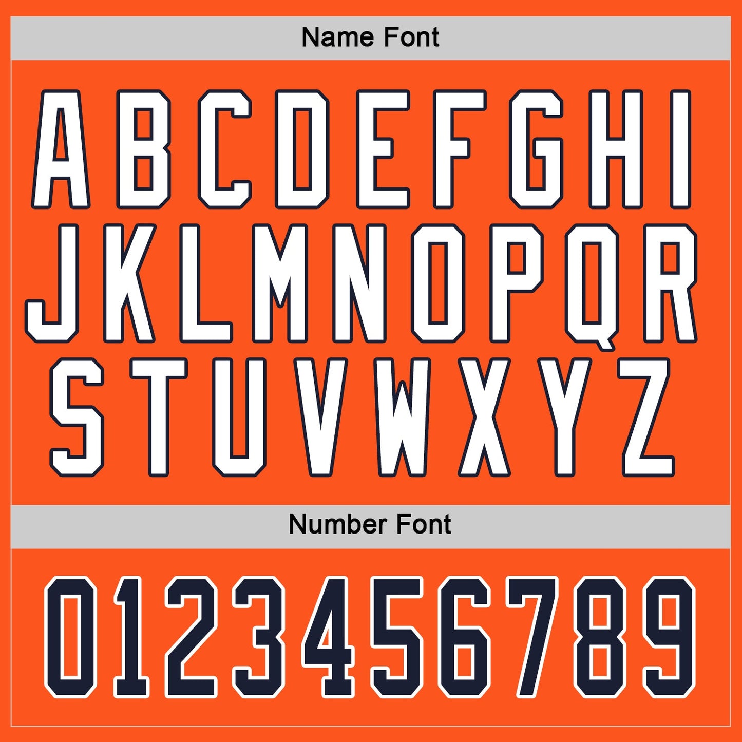 Custom Orange Navy-White Hockey Jersey view 3