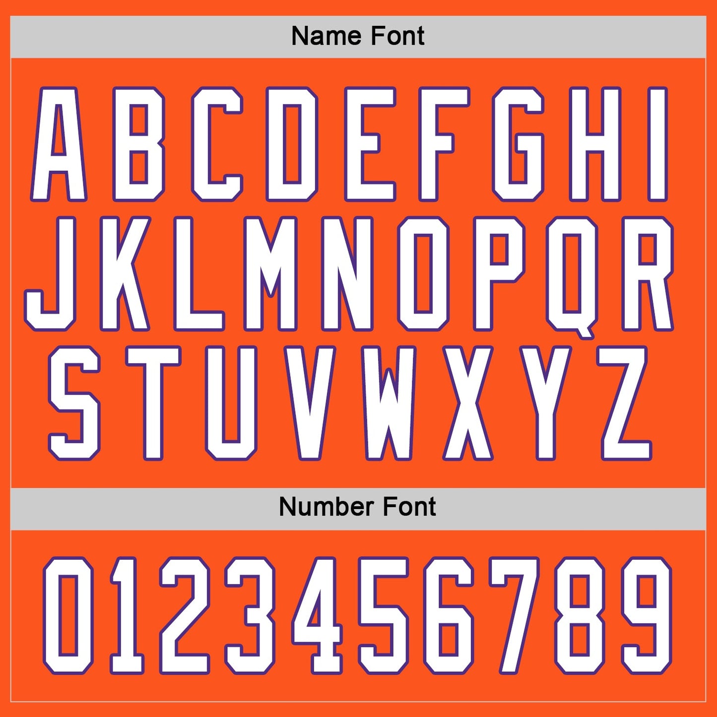 Custom Orange White-Purple Hockey Jersey view 3
