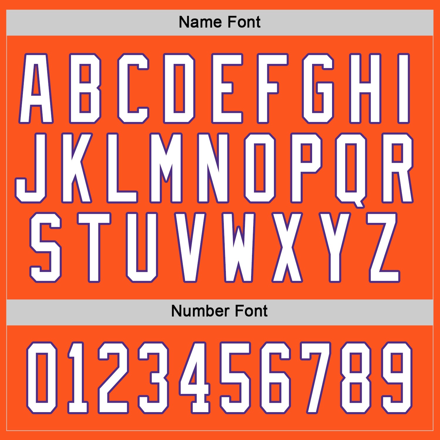 Custom Orange White-Purple Hockey Jersey view 3