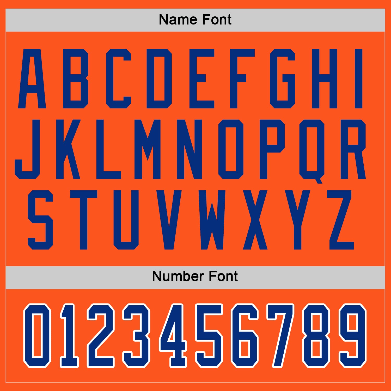 Custom Orange Royal-White Hockey Jersey view 3