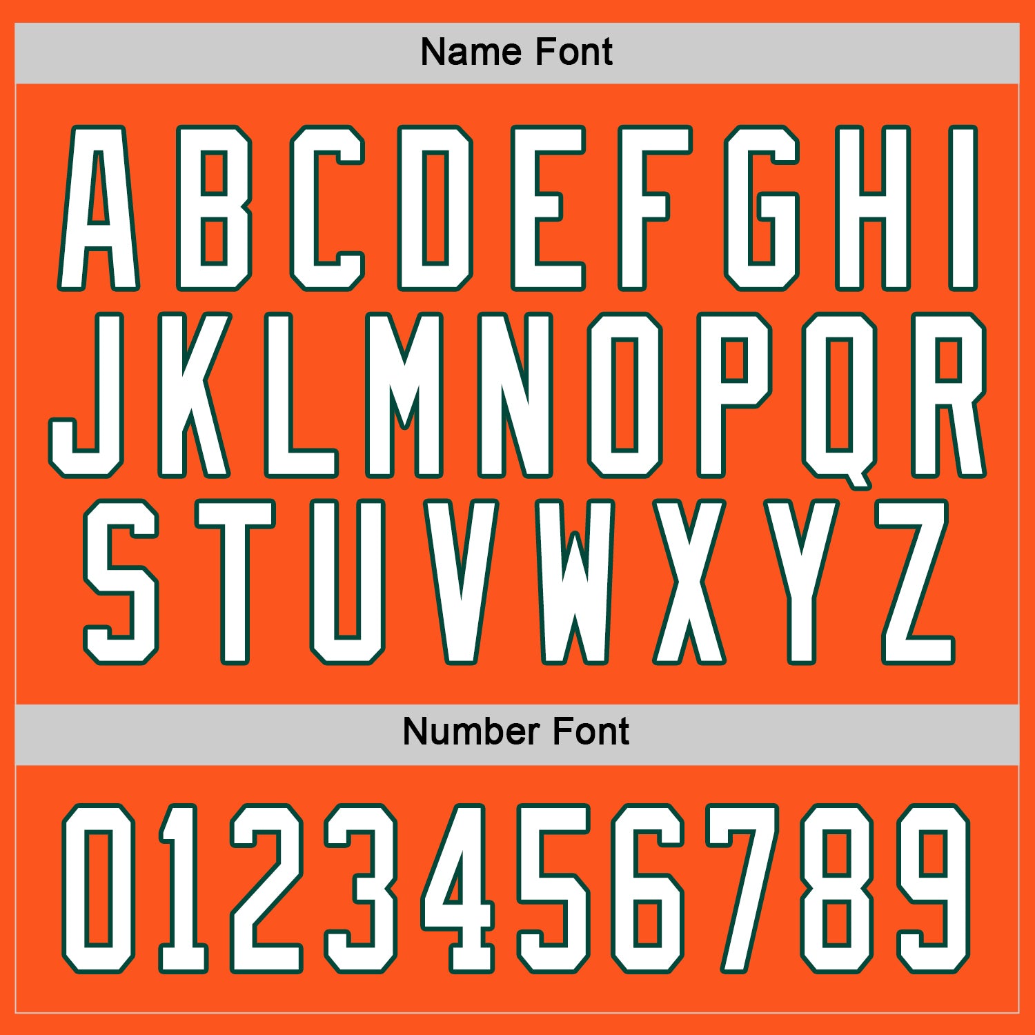 Custom Orange White-Green Hockey Jersey view 3
