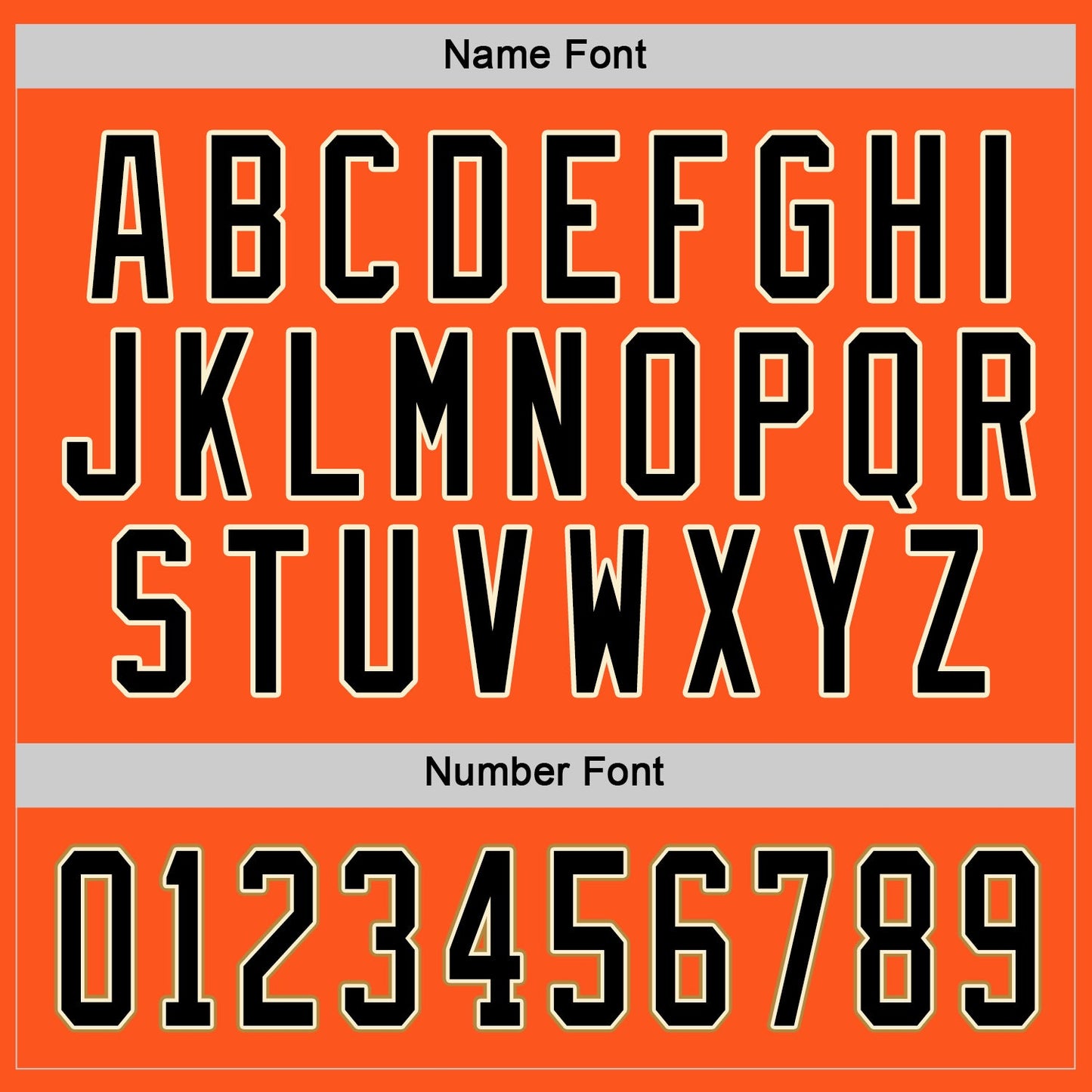Custom Orange Black-Cream Hockey Jersey view 3