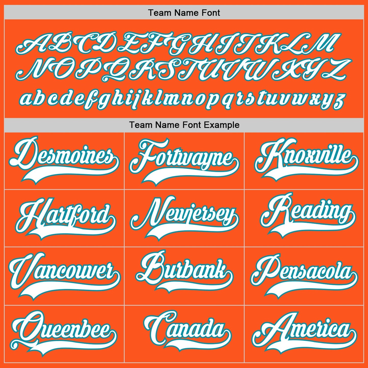 Custom Orange White-Teal Hockey Jersey view 4