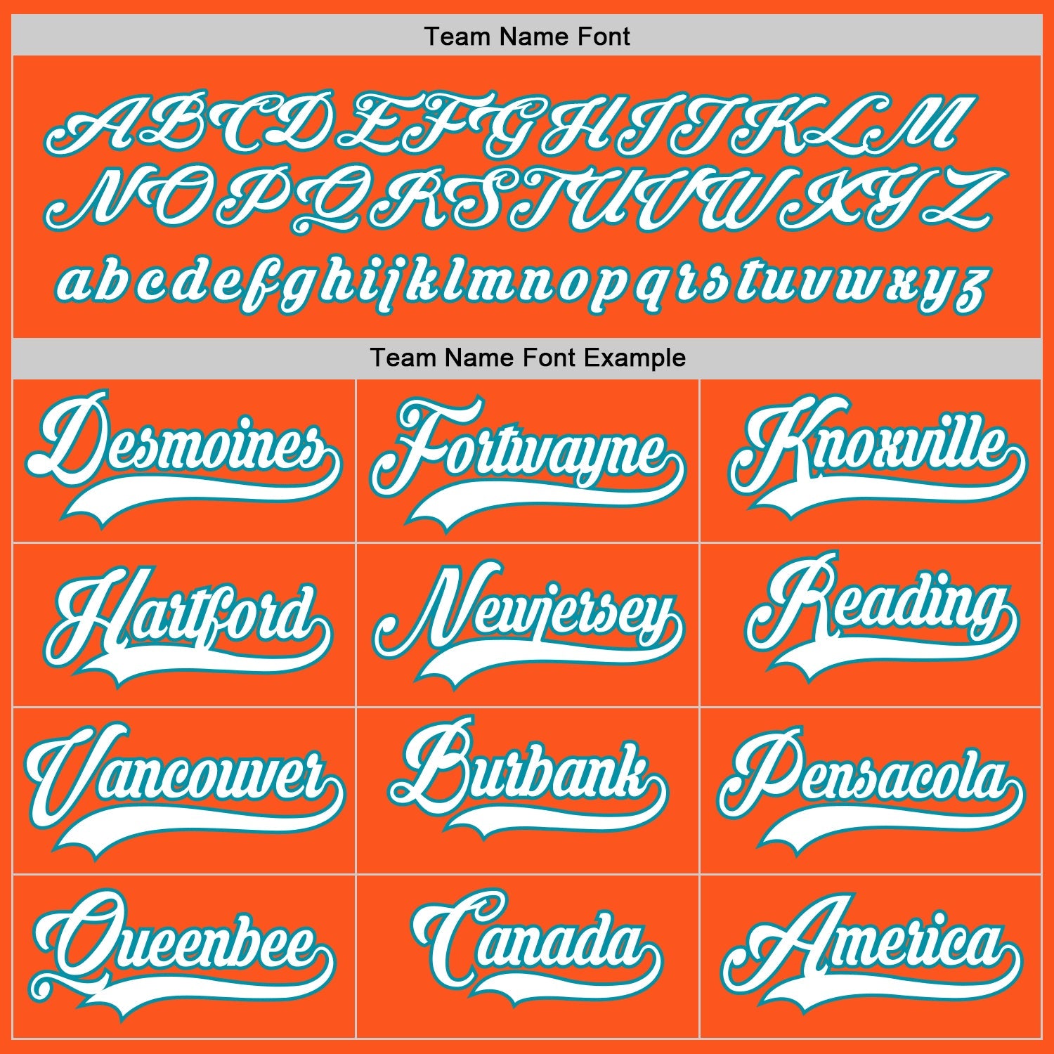 Custom Orange White-Teal Hockey Jersey view 4